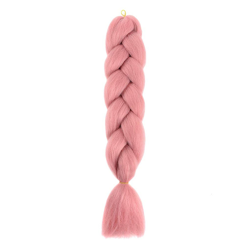 Pink High Temperature Long Synthetic 24 Inch Hair Extensions(3 Bundles)