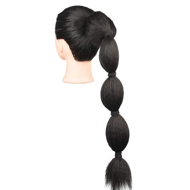 Heat Resistant Synthetic Straight Bubble Ponytail Hair Extensions
