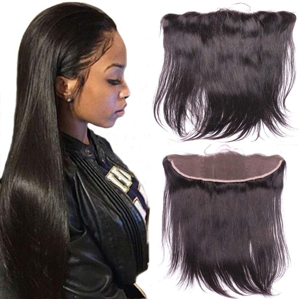 10A Brazilian Virgin 13*4 Lace Frontal Straight Hair Free Part Hand Tied