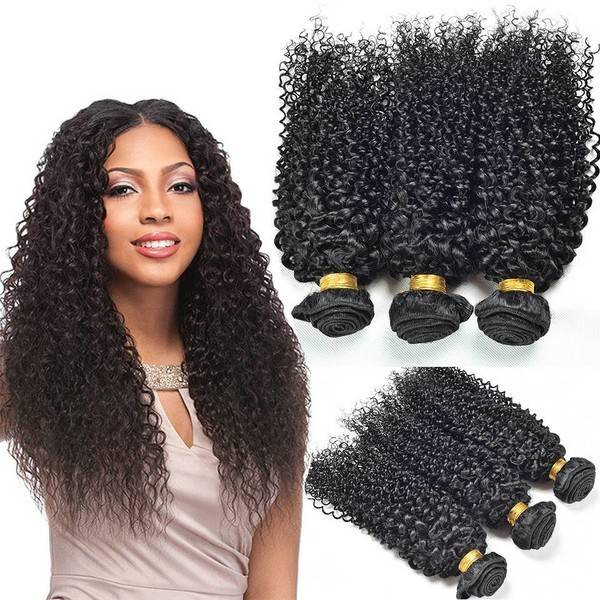 Malaysian Unprocessed Curly 100% Remy Virgin Human Hair Wave Natural Color 3 Bundles