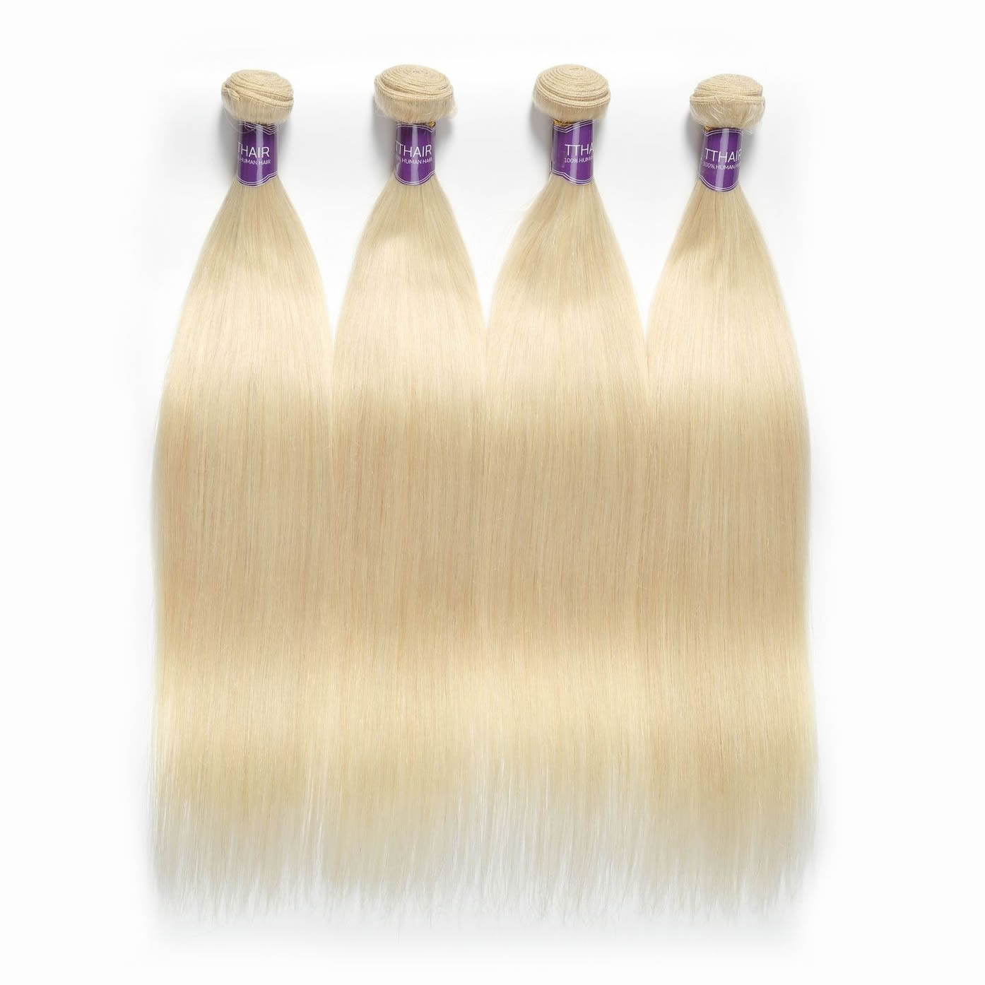 Brazilian Straight Hair Bundles Color 613 Lighest Blonde 100% Remy Human Hair Weave 4 Bundles